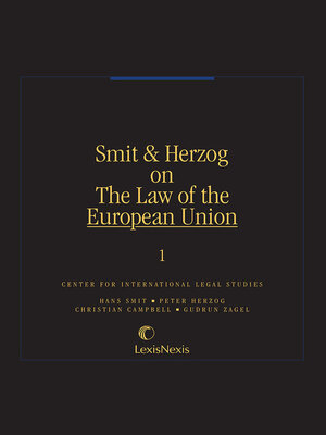 cover image of Smit & Herzog on The Law of the European Union